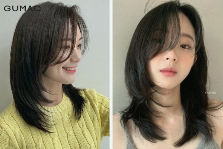 Tóc ngắn ngang vai uốn cụp đuôi thanh lịch