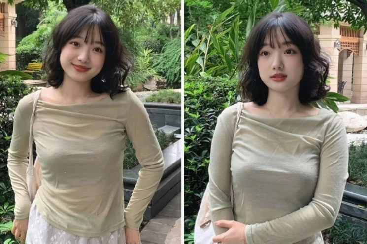 Tóc ngắn nữ uốn đuôi phong cách Hàn Quốc