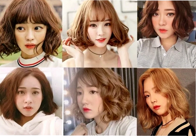 Tóc ngắn uốn cụp đuôi phù hợp với nhiều dáng mặt khác nhau