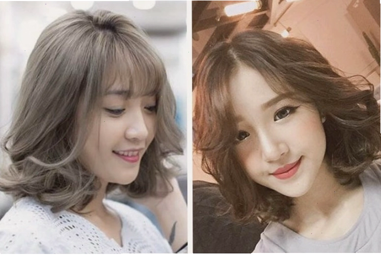 Tóc ngắn uốn đuôi cho nữ