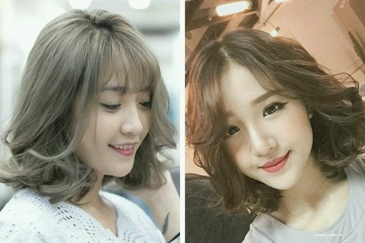 Tóc ngắn uốn đuôi cụp cho nữ thêm phần duyên dáng