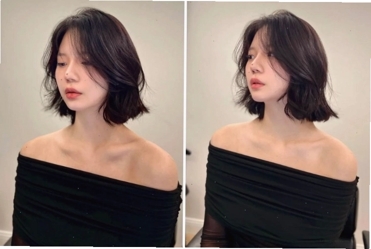 Tóc ngắn uốn mái bay với độ xoăn nhẹ tự nhiên