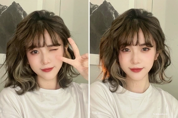 Tóc ngắn uốn nhẹ lọn to quyến rũ