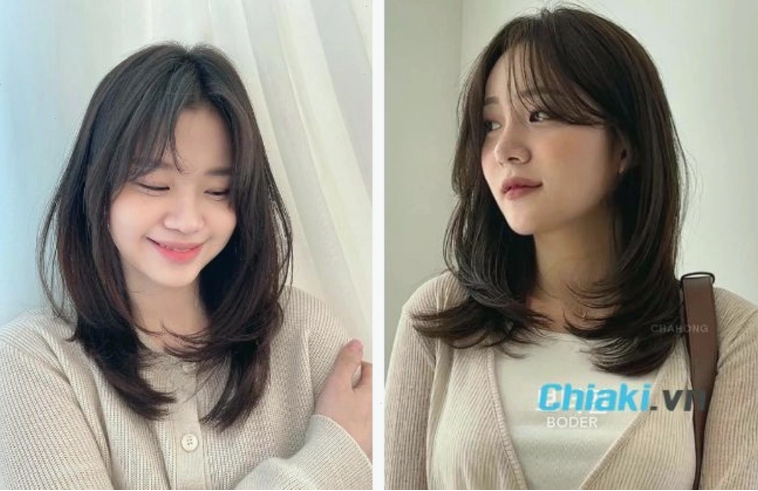 Tóc ngắn uốn xoăn cho mặt tròn thêm phần mềm mại