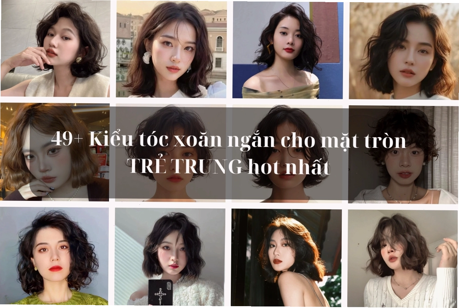 Tóc ngang vai uốn xoăn hippie