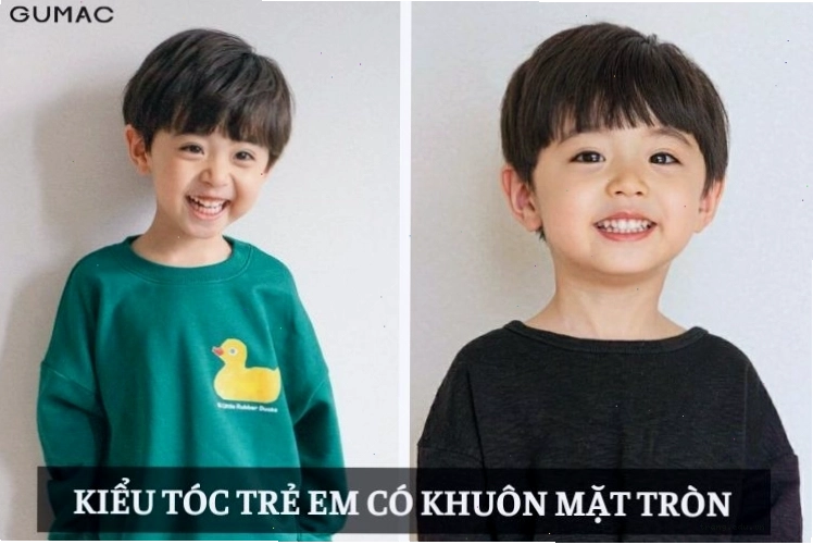 Tóc Short Quiff vuốt dựng giúp bé trai mặt tròn thêm phần cá tính