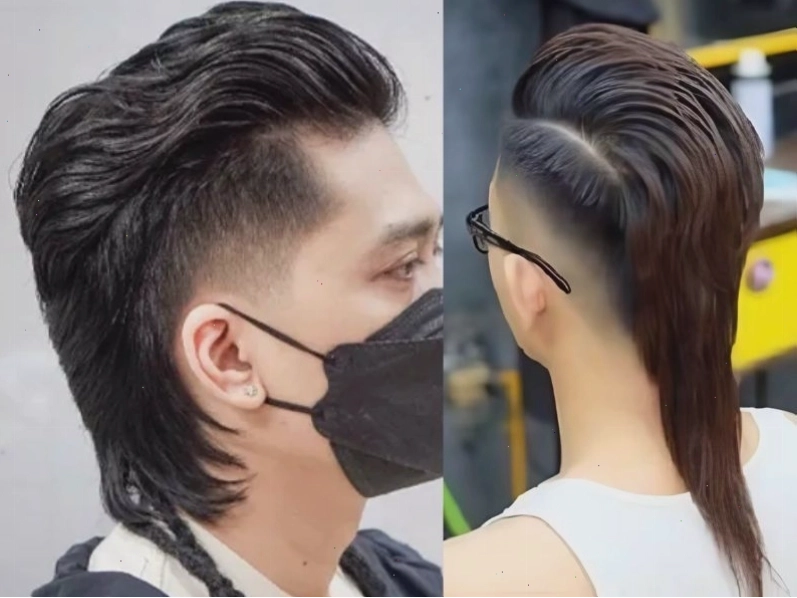 Tóc Side Part layer gáy nhọn lịch lãm