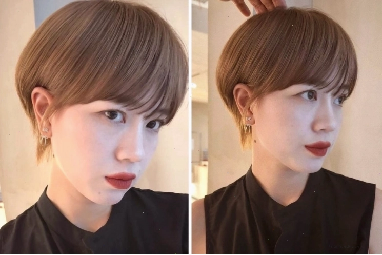 Tóc tém ngắn nữ nhuộm màu nổi bật