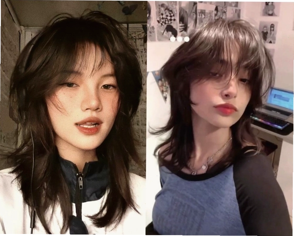 Tóc Wolfcut Layer nhuộm highlight ấn tượng