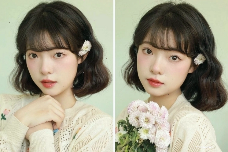 Uốn tóc ngắn xoăn lơi theo phong cách Hàn Quốc