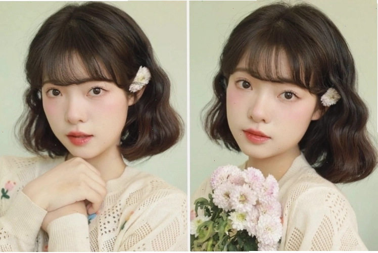 Uốn tóc ngắn xoăn lơi
