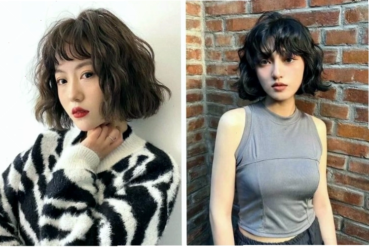 Uốn tóc ngang vai mái bay