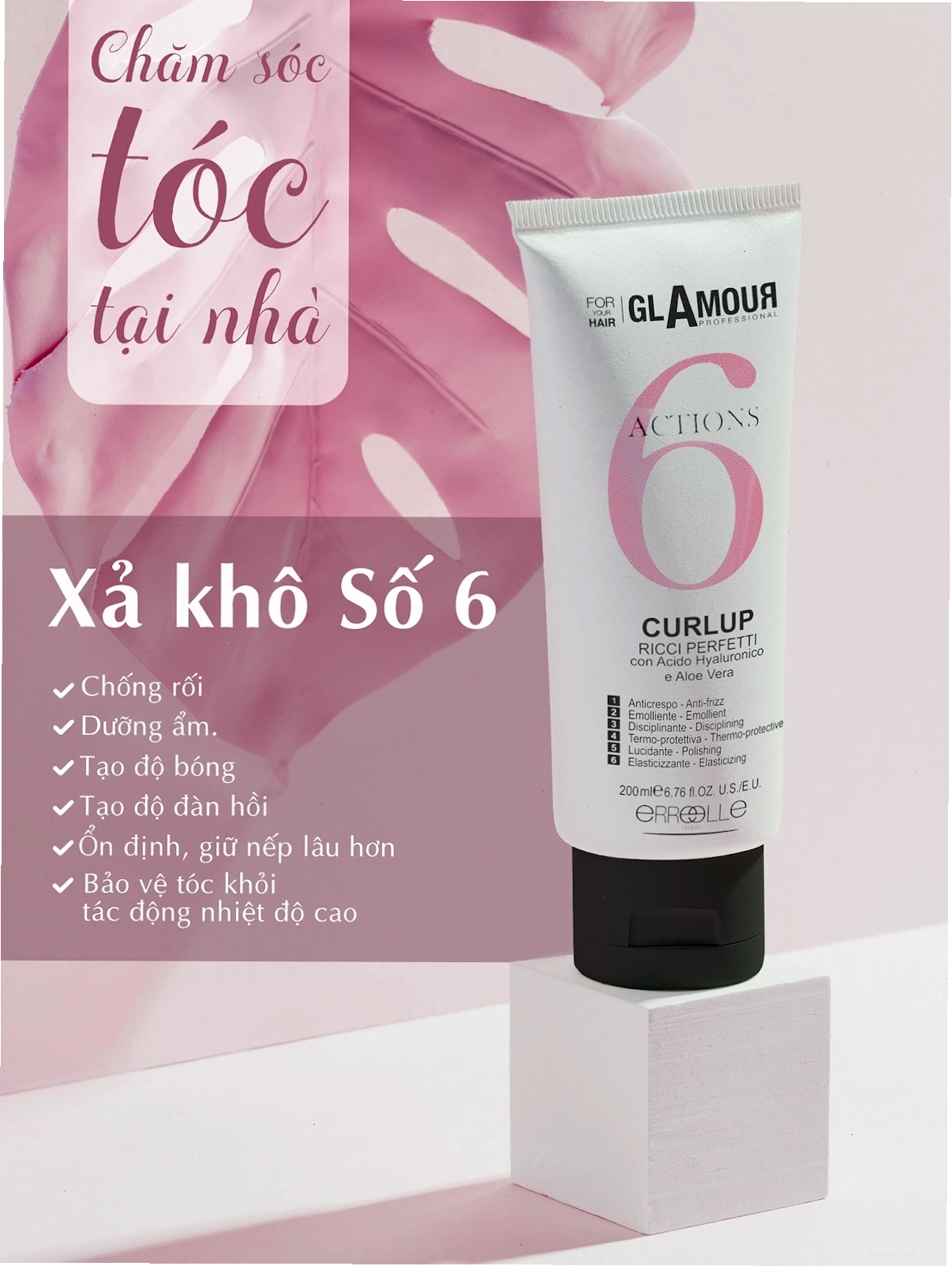 Xả khô số 6 - Dưỡng ẩm, giữ nếp và phục hồi tóc hư tổn
